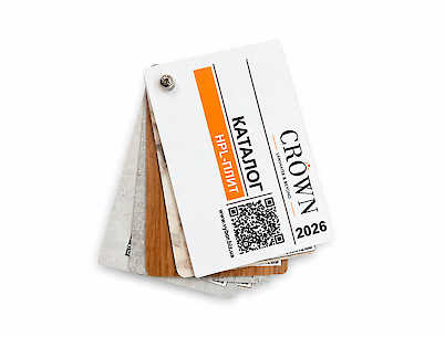 Рекламный образец компакт-плиты и пластиков Crown Decor 2026