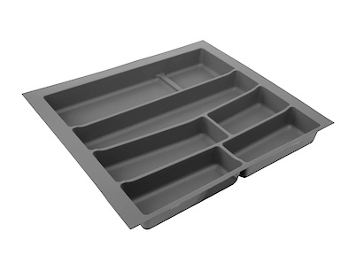 Лоток для столових приладів Volpato для модуля шириною 600мм (540х490), графіт