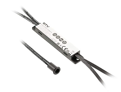 Вимикач безконтактний GTV MIKRO (на відкриття дверей), 1-режимний, 12V/36W, 1 датчик, чорний