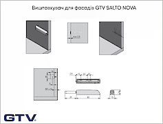 Виштовхувач для фасадів GTV SALTO NOVA накладний з магнітним закінченням, білий