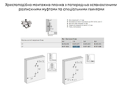 Крестообразная монтажная планка Hettich LR 37мм h=1.5 для штольных петель , расстояние (9071656)