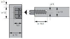 Стяжка Everfix Hettich (муфта)