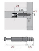 Дюбель быстрого монтажа Rapid S DU 333 Hettich, 20 mm