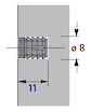 Муфта № 49, M6, ø 8, Глибина свердління 11 mm