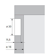 Підвіс кухонний врізний SAH 305 Hettich