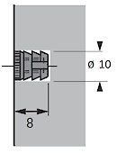 Муфта пластмасова №30 для DU 426, М4 ø 10, біла