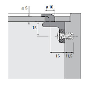 З'єднувач задньої стінки RV 3 Hettich