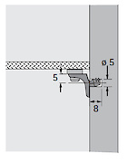 Полкодержатели для стеклянной полки Sekura 8 Hettich, ø 5 мм