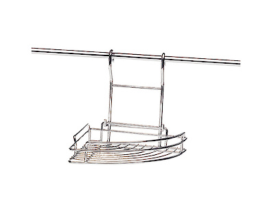 Кругла рейлінгова система Vibo кутова полиця ґратчаста (прав. = Лев.)