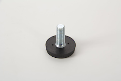 Ніжка з регулюванням КR кругла D = 35 поз 50 чорний (ніжка меблева)