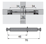 Подвійні дюбелі Hettich DU 868, 76 mm