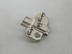 Хрестоподібна монтажна планка Hettich Direct Intermat під прикручування, з єврогвинтами h=0 мм нікель