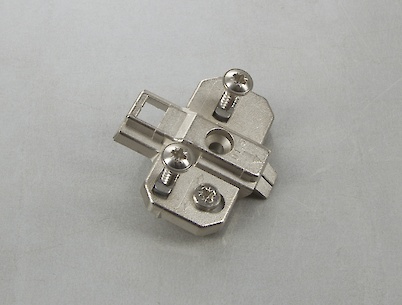 Крестообразная монтажная планка Hettich Direct Intermat под прикручивание, с евровинтами h=0 мм никель