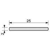 Планка торцевая 25х2 (профиль маскировочный) к настенной системе Zobal, длина 3,5м