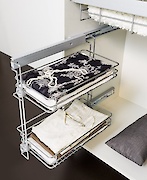 Выдвижная полка боковая двойная левая Vibo Elite (ACL2SMSXALVG) алюминий