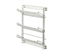 Полка выдвижная боковая для обуви трехярусная правая Vibo Elite (ASL3SMDXALVG) алюминий