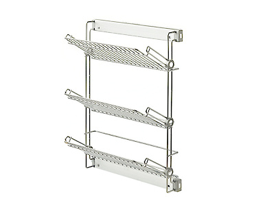 Полка висувна бічна для взуття потрійна права Vibo Elite (ASL3SMDXALVG) алюміній/хром