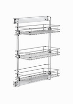 Выдвижная полка боковая тройная левая Vibo Elite (ACL3SMSXALVG) алюминий