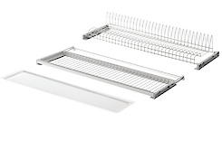 Набор сушек Vibo для посуды с регулируемой рамкой и пластиковым поддоном для верхнего модуля 450мм