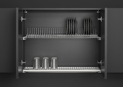 Набор сушек Vibo для посуды с регулируемой рамкой и пластиковым поддоном для верхнего модуля 600мм