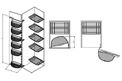 Рамка Vibo для дверей модуля 1740 мм (EDSP1700VG)