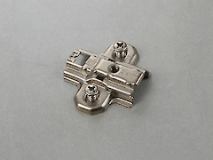 Хрестоподібна монтажна планка Hettich Intermat під прикручування, з єврогвинтами h = 3 мм нікель