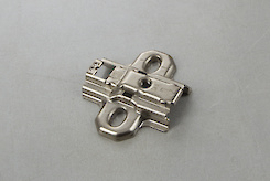 Хрестоподібна монтажна планка Hettich Intermat під прикручування, з єврогвинтами h = 3 мм нікель