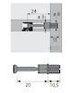 Дюбель швидкого монтажу Hettich Rapid S DU 324, 20 мм