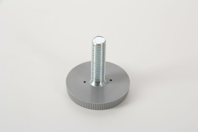 Ніжка з регулюванням КR кругла D = 45 поз 66 сірий M10x40 (ніжка меблева)