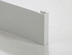 Цоколь кухонний алюмінієвий анодований H=100мм L=4200мм алюміній (срібло)