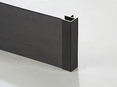 Цоколь кухонний алюмінієвий анодований H=100мм L=4200мм чорний Brush