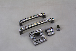 Меблева ручка Giusti РГ 176 WPO550.000.KRE2 чорний хром глянсовий