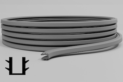 Уплотнитель тип 6 серый (3315)