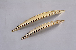 Меблева ручка Falso Stile РК-326 золото глянець з матовою вставкою