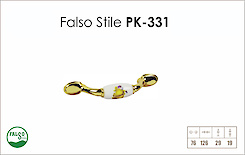 Ручка мебельная Falso Stile РК-331 золото глянцевое с керамикой