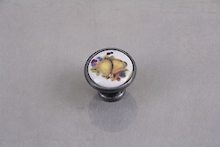 Мебельная ручка Falso Stile РК-334 старое серебро/керамика