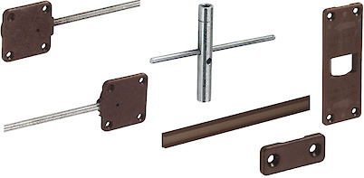 Комплект стяжек-выпрямителей Hettich L=1920мм для раздвижных дверей (Выравниватель двери)