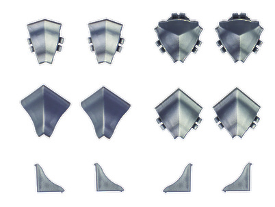 Комплект елементів Rehau до профілю Compact Line, нержавіюча сталь