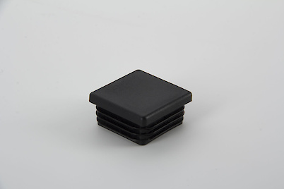 Пятка E квадратная 40x40 поз 4 черный (заглушка для трубы)