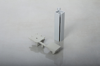 Куточок внутрішній 90 градусів Scilm для отбортовки h=80мм з заглушкою сірий