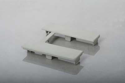 Комплект заглушок Scilm до прямокутної отбортовки h=80мм сірий