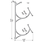 Полиця-ніж для фольги до настінної системи Zobal