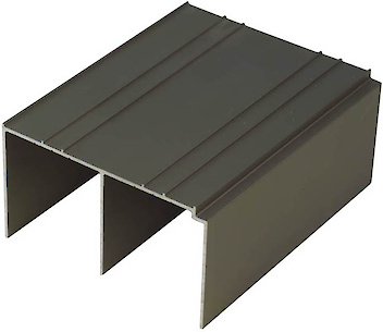 Л Рельс верхній подвійний 5,5 м інокс (рельс для розсувної системи)