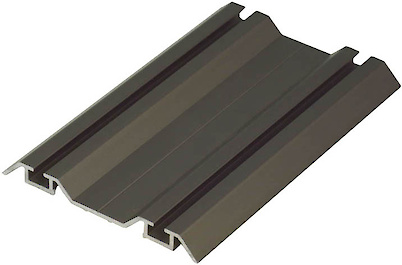 Л Рельс нижній подвійний 5,5 м інокс (рельс для розсувної системи)