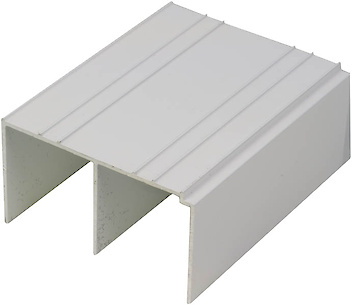 Л Рейка верхній подвійний 5,5м білий (рейка для розсувної системи)