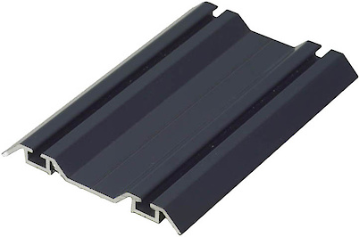 Л Рейка нижній подвійний 5,5м антрацит (рейка для розсувної системи)