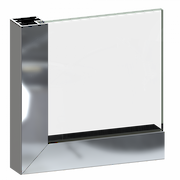 Фасадный рамочный профиль алюминиевый М-1  полированный хром 