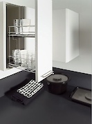 Карго в верхній модуль 2-х рівнева бічне Vibo, для модуля 150 мм на прихованих направляючих плавного закривання і повного висунення, ліве