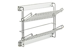 Полка висувна бічна для взуття подвійна ліва Vibo Elite (ASL2SMSXVBC) біла