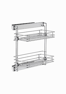 Висувна полиця бічна подвійна ліва Vibo Elite (ACL2SMSXVBC) білий